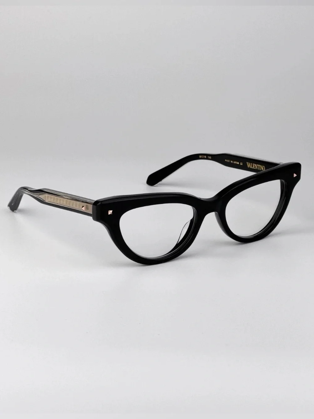 New Valentino V ESSENTIAL ll VLX 124A Black Cat Eye Glasses Authentic